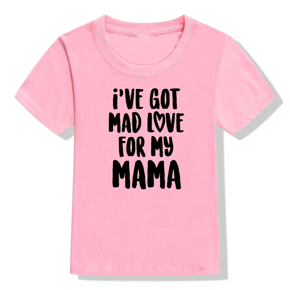 52A6-KSTPK- Забавная детская футболка с надписью «I 've Got Mad Love for My Mama» модная футболка с короткими рукавами для маленьких мальчиков Повседневные детские футболки с надписями - Цвет: 52A6-KSTPK-