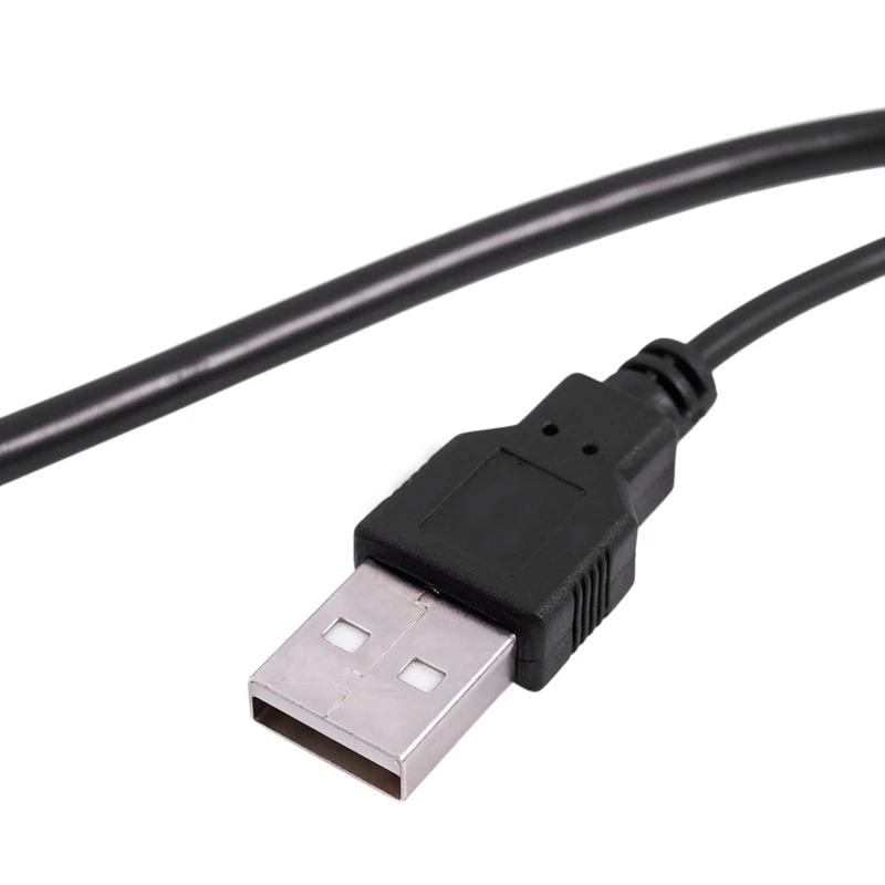 USB 2,0 type A Мужской Двойной USB A Мужской Y сплиттер кабель шнур черный