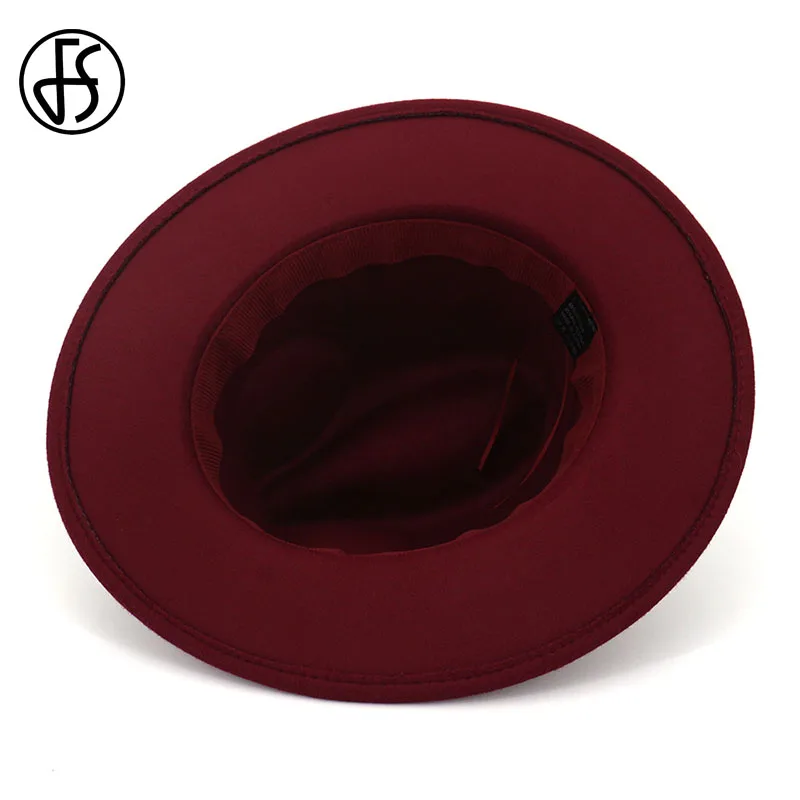 FS унисекс шляпа Федора с поясом из ленты широкополая Панамская Винтаж шерстяной