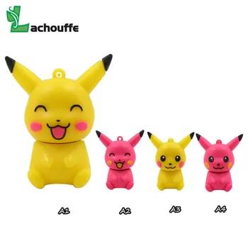

Lovely Pikachu usb flash 4GB 16GB 32GB 64GB Usb Flash Drive memory stick Pendrive cartoon usb flash drive