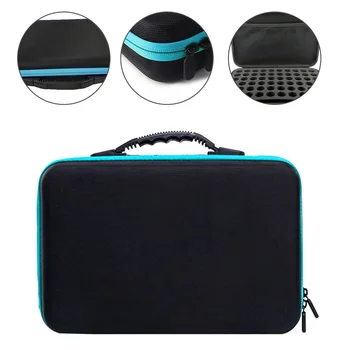 

60 Grids EVA Hard Shell Carrying Case Large Capacity Essential Oil Holder Zippered Storage Box Portable Aromatherapy Bottles