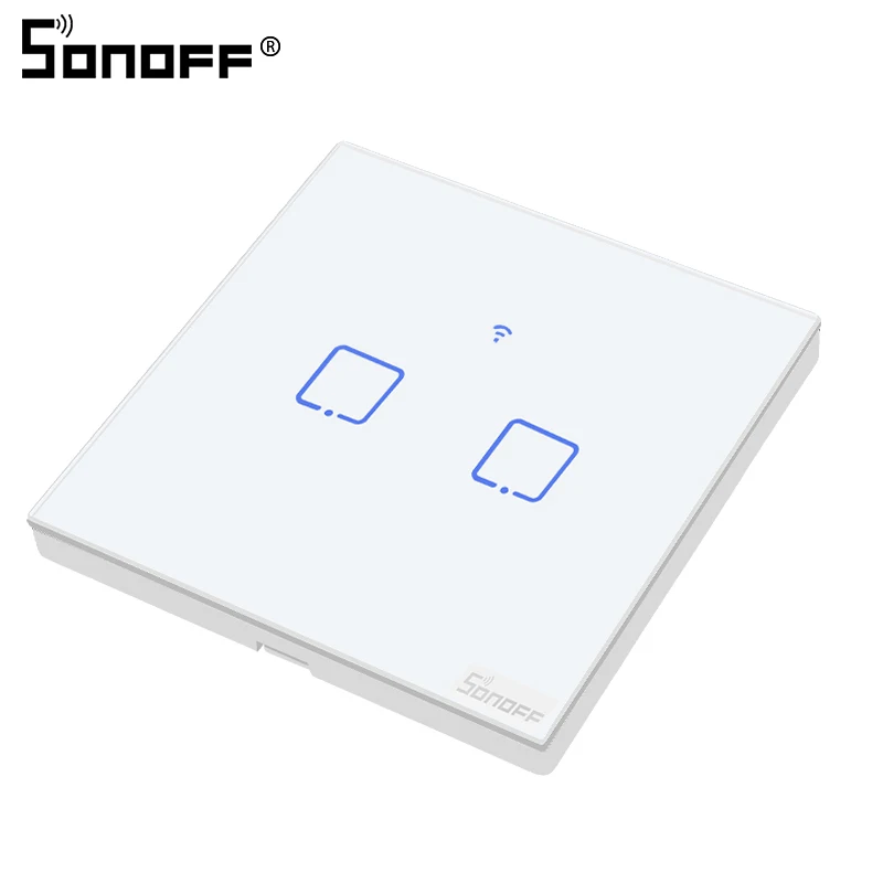 Itead SONOFF T2 сенсорный Панель Smart WiFi переключатель RF 433 МГц RF пульт Управление для Alexa Google Home 1/2/3 Великобритании ЕС Интеллектуальный переключатель Wi-Fi