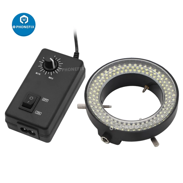 Amazon.com: LED Ring Light 144 LED Beads Brightness Adjustable Ring Lamp  Light Source for Stereo Microscope Camera(Black US Plug) : Electronics