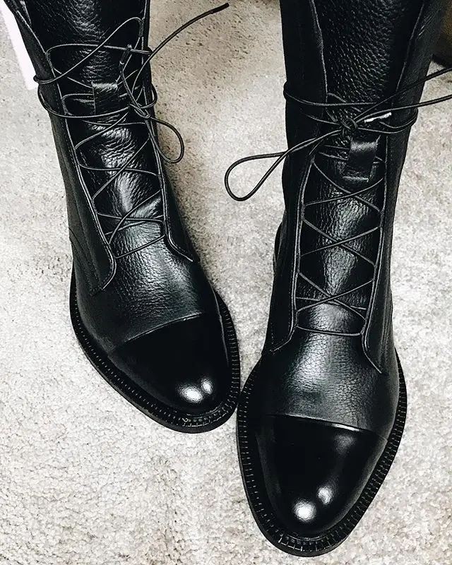 Женские ботильоны; chaussure; обувь в гладиаторском стиле; сезон осень-зима; Теплая Обувь На Шнуровке В рыцарском стиле; женская обувь; zapatos mujer sapato; H285