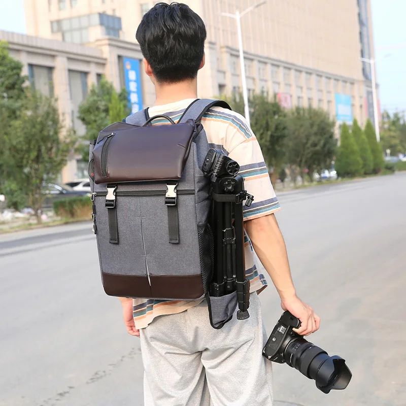 Zaino Fotografico Impermeabile Antifurto Con Supporto Treppiede - Per DSLR Mirrorless Nikon Sony Canon