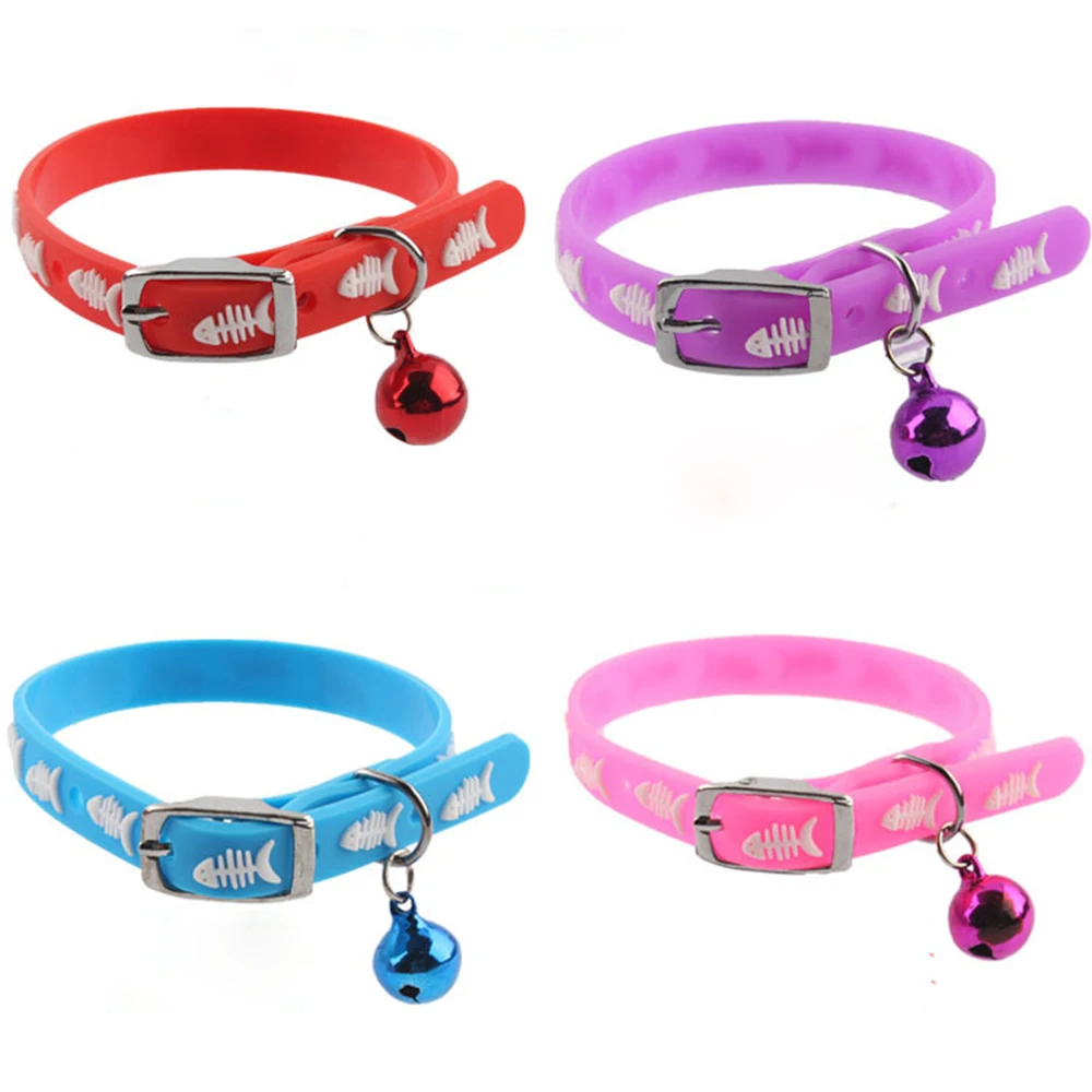 

Pet Cat Collar With Bell Breakaway Fashion Adjustable Kitten Cat Collar Neck Strap Cat Accessories Pet Supplies