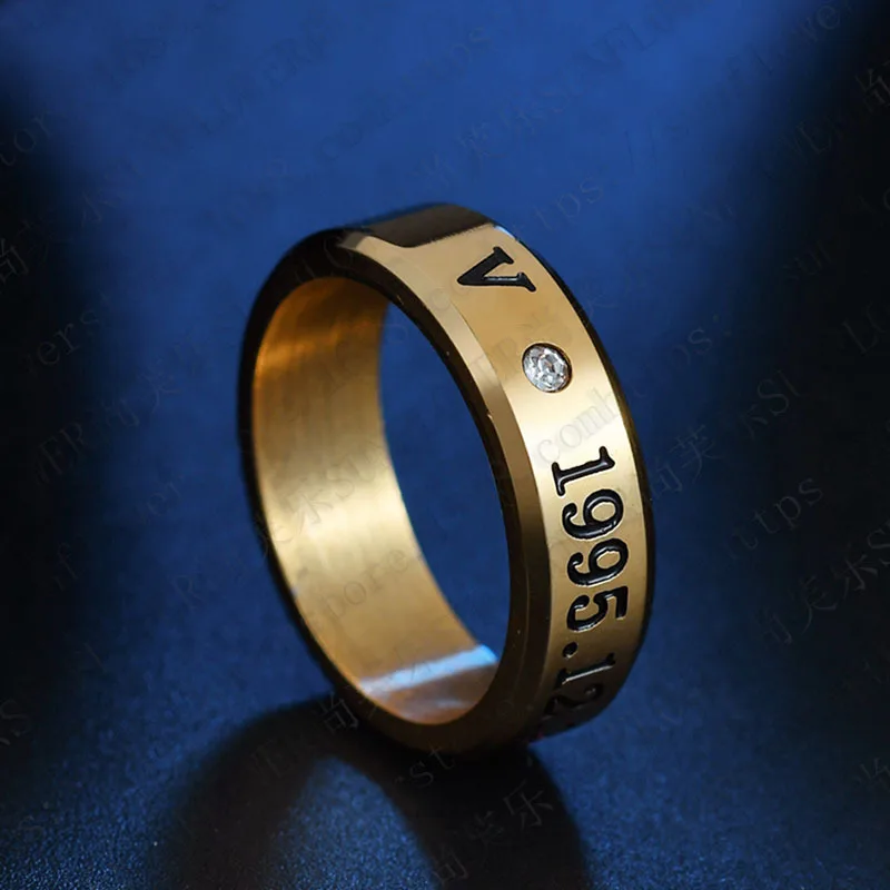 Kpop bangtan три разноцветное кольцо "V" "J-HOPE" "Rap Monster" и т. д. персонализировать Готический Chorker кольцо для мужчин женщин Bangtan ювелирные изделия - Цвет основного камня: Сапфир