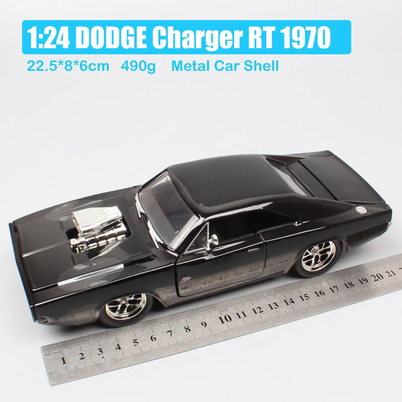 1/24 масштаб Большой Jada Dom racer street The DODGE зарядное устройство RT 1970 литье под давлением автомобиль металлический игрушечный автомобиль модель миниатюрные коллекционные вещи подарки - Цвет: 1970 Dodge Charger