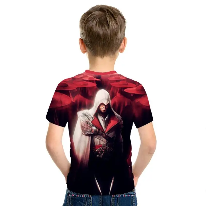 Лучшие игры Assassin's Creed детская 3D футболка одежда для мальчиков и девочек с 3d принтом, рубашка детская удобная модная футболка с короткими рукавами