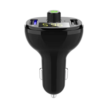 

FM Transmitter Dual USB Charger Black One Touch Hands-Free Calling Modulator Bluetooth Hands-Free Car Kit Audio MP3 Player