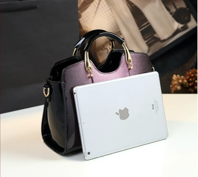 korean style simple pillow shoulder bags handbags women top handle bag patent leather messenger clutch women handbags leather shoulder bag