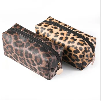 

New Ladies Leopard Makeup Cosmetic Bag Large Capacity Multi-Function Storage Bag Portable Clutch Bag