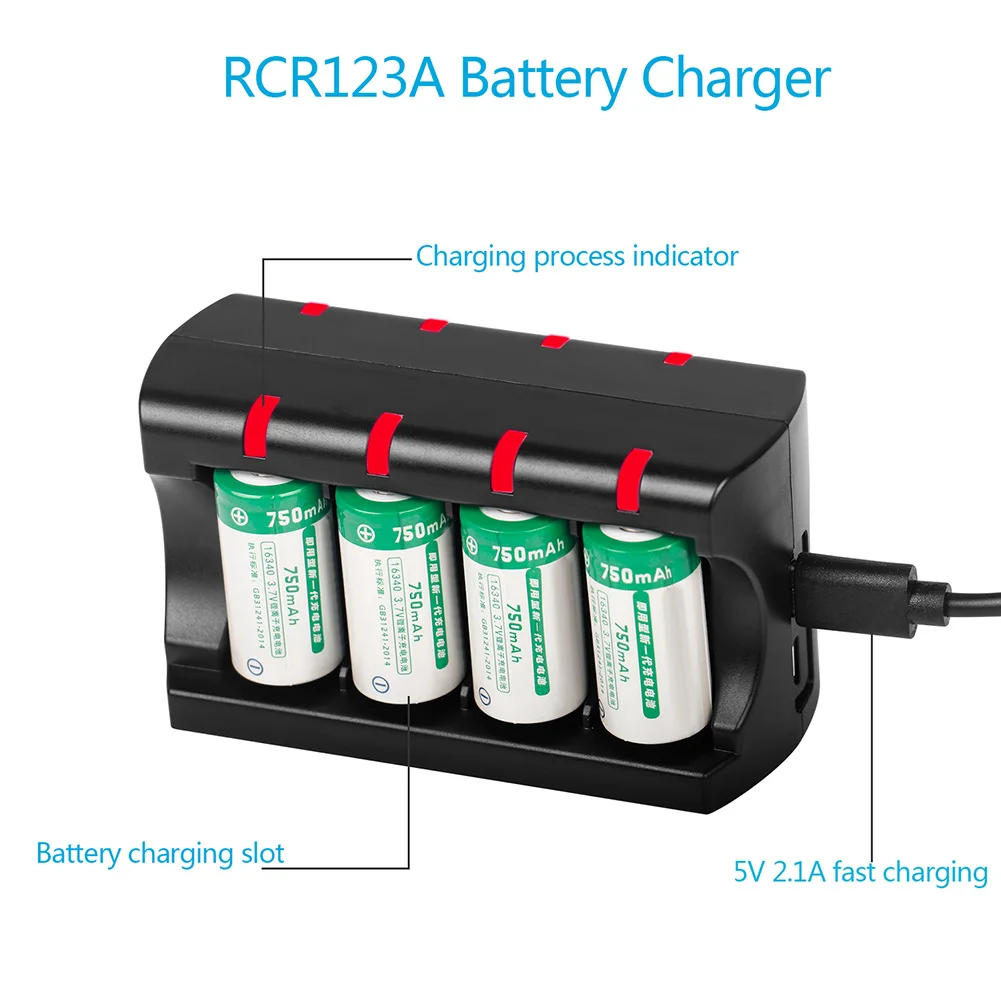 5V 300mAh 8 Слот зарядное устройство с usb зарядным портом для CR123A батареи BJStore