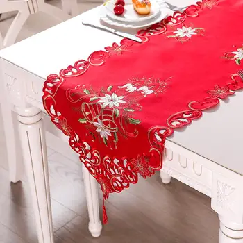 

Christmas Decoration Embroidered Table Flag Tablecloth Tablecloth Placemat Christmas Decorations For Home Table Runner Flags