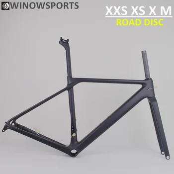 

2020 New XXS/XS/S/M Disc carbon road bike frame Thru Axle 100*12-142*12mm disc road frame 700*25c disc carbon bicycle frame