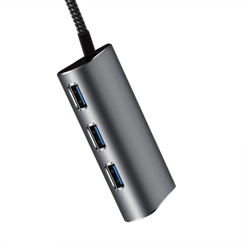 Кабель-Переходник USB C на адаптер Gigabit 3-Порты и разъёмы USB 3,0 ступица из алюминиевого сплава нет дисковода нужно разветвитель с Тип-C адаптер+ RJ45 Gigabit Ethern LAN