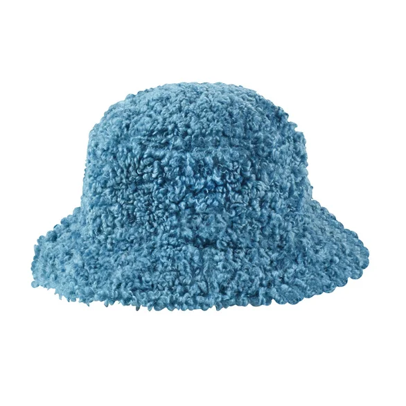 blue Осенняя и зимняя новая женская шапка из овечьей шерсти, шапка в рыбацком стиле, модная теплая уличная женская шапка для холодной погоды - Цвет: blue
