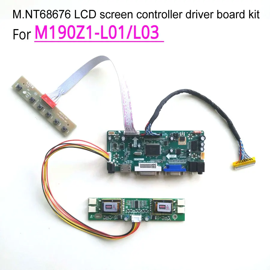 Для M190Z1-L01/L03 ЖК-монитор панель HDMI+ VGA+ DVI M. NT68676 контроллер дисплея карта привода CCFL LVDS 30Pin 1" 1680*1050 DIY kit