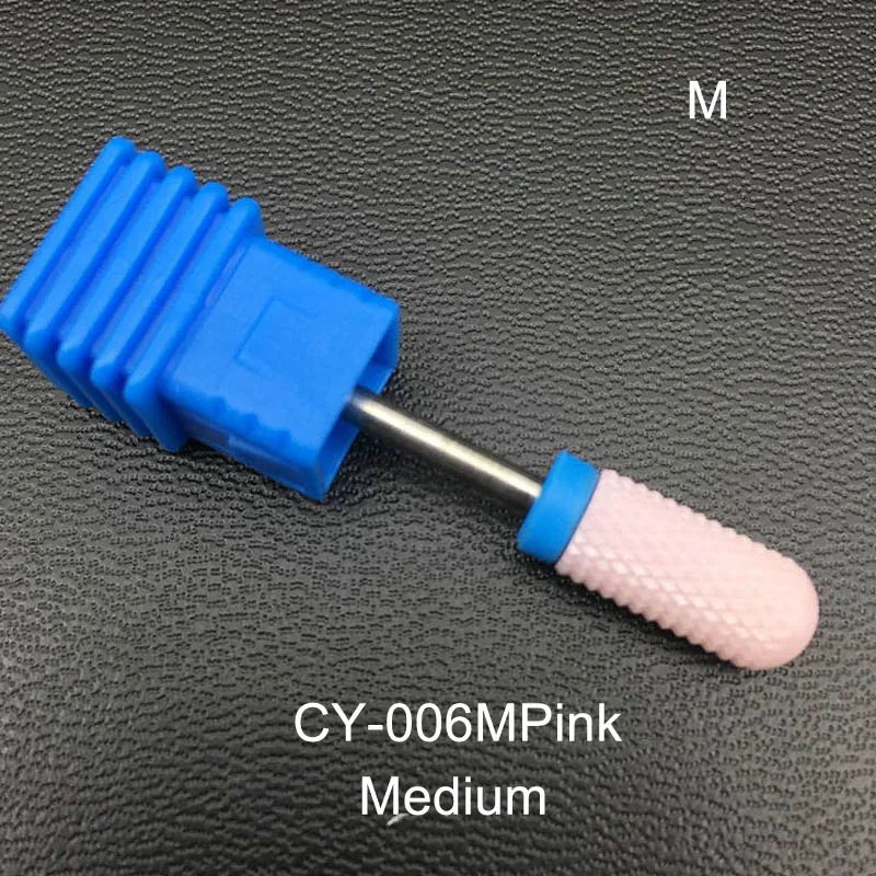 RIKONKA 1 шт. керамические сверла для ногтей роторные электрические сверлильные головки резаки для прибор для маникюра, педикюра аксессуары для ногтей инструмент - Цвет: CY-006MPink