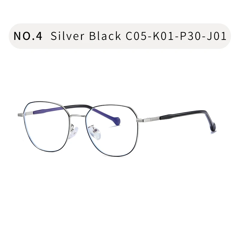 Синие блокирующие очки W2108 - Цвет оправы: Silver black