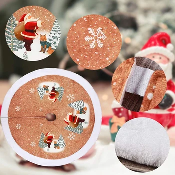 

98CM Home Xmas Tree Skirt Aprons Christmas Tree Skirt Home Christmas Tree New Year Decorations Christmas Ornament