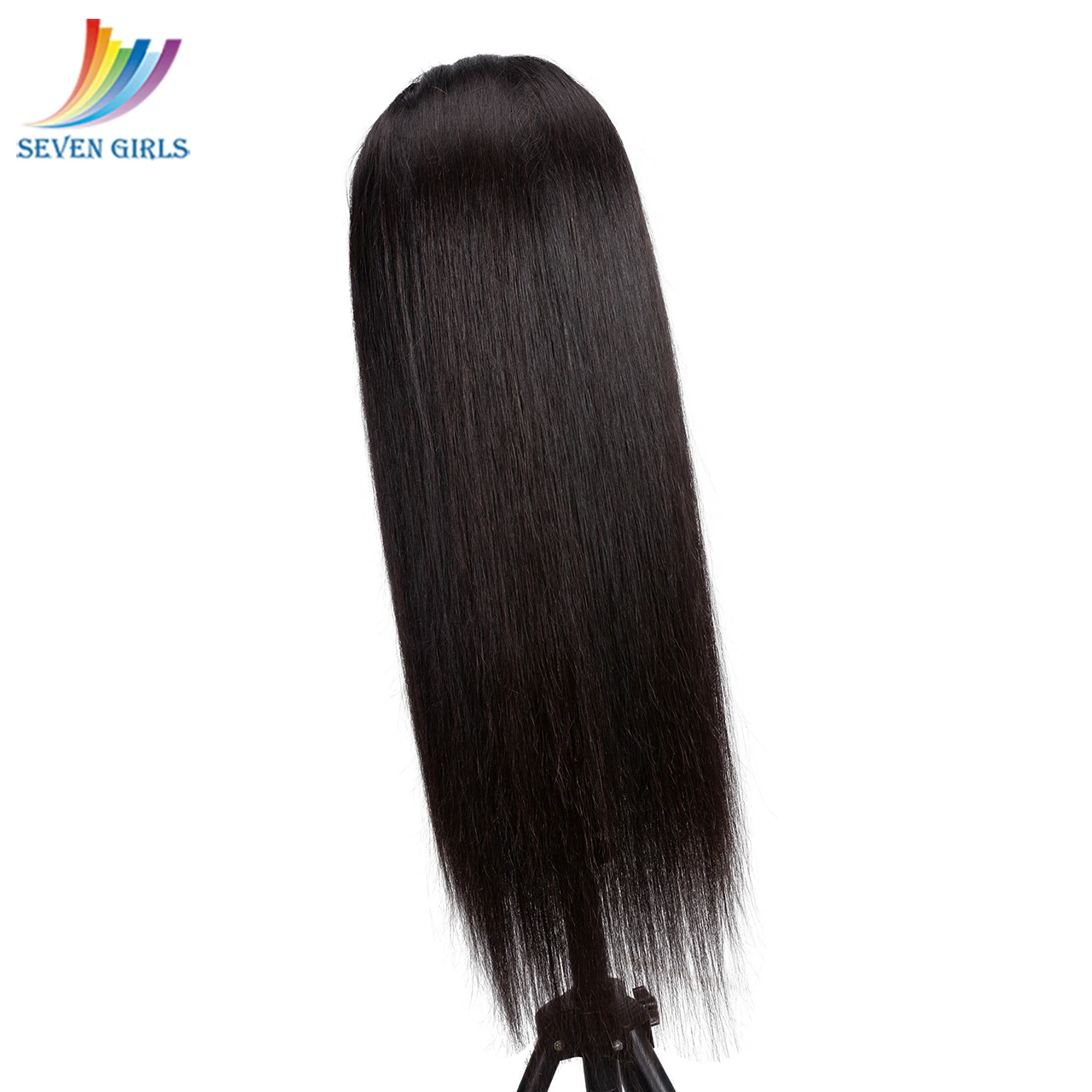 Sevengirls часть кружевные передние человеческие волосы парики перуанские прямые девственные волосы парики класса 9А волосы для черных женщин