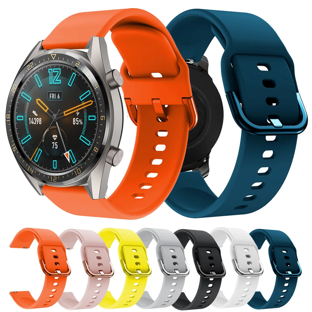 Для huawei Watch GT GT2 силиконовый ремешок для часов спортивный браслет 22 мм ремешок для часов браслет для Honor Watch Magic GT 2 Pro Классический