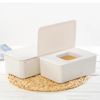 

Tissue Box Dry Wet Paper Case Napkin Holder with Cover Dry Wet Tissue Paper Case Box Desktop Wipes Storage Box