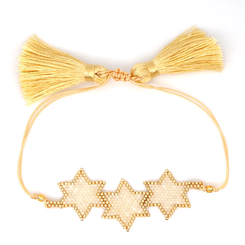 Go2boho браслет для женщин MIYUKI Pulseras Mujer браслеты со звездами и кристаллами miyuki Shell ювелирные изделия с кисточками Новые бусы ручной работы - Окраска металла: MI-B190546D bracelet