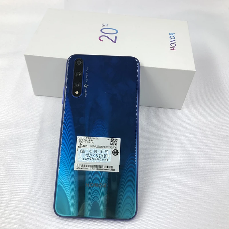 Honor 20 s honor 20 s смартфон Kirin 810 Восьмиядерный 6,26 дюймовый полноэкранный 48MP три камеры 3750 мАч GPU Turbo мобильный телефон