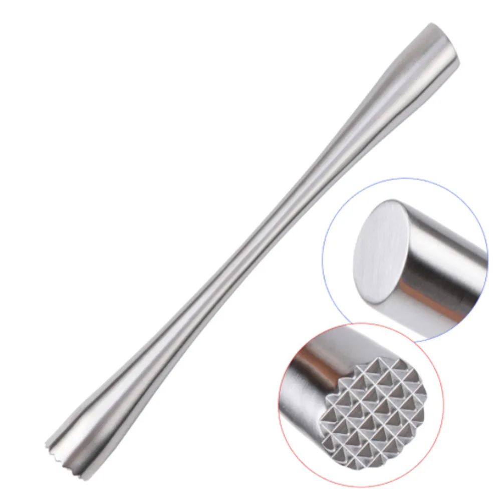 

Stainless Steel Cocktail Wine Tools Ice Cocktail Swizzle Stick Fruit Muddle Pestle Popsicle Sticks Crushed Ice Hammer Bar Tools