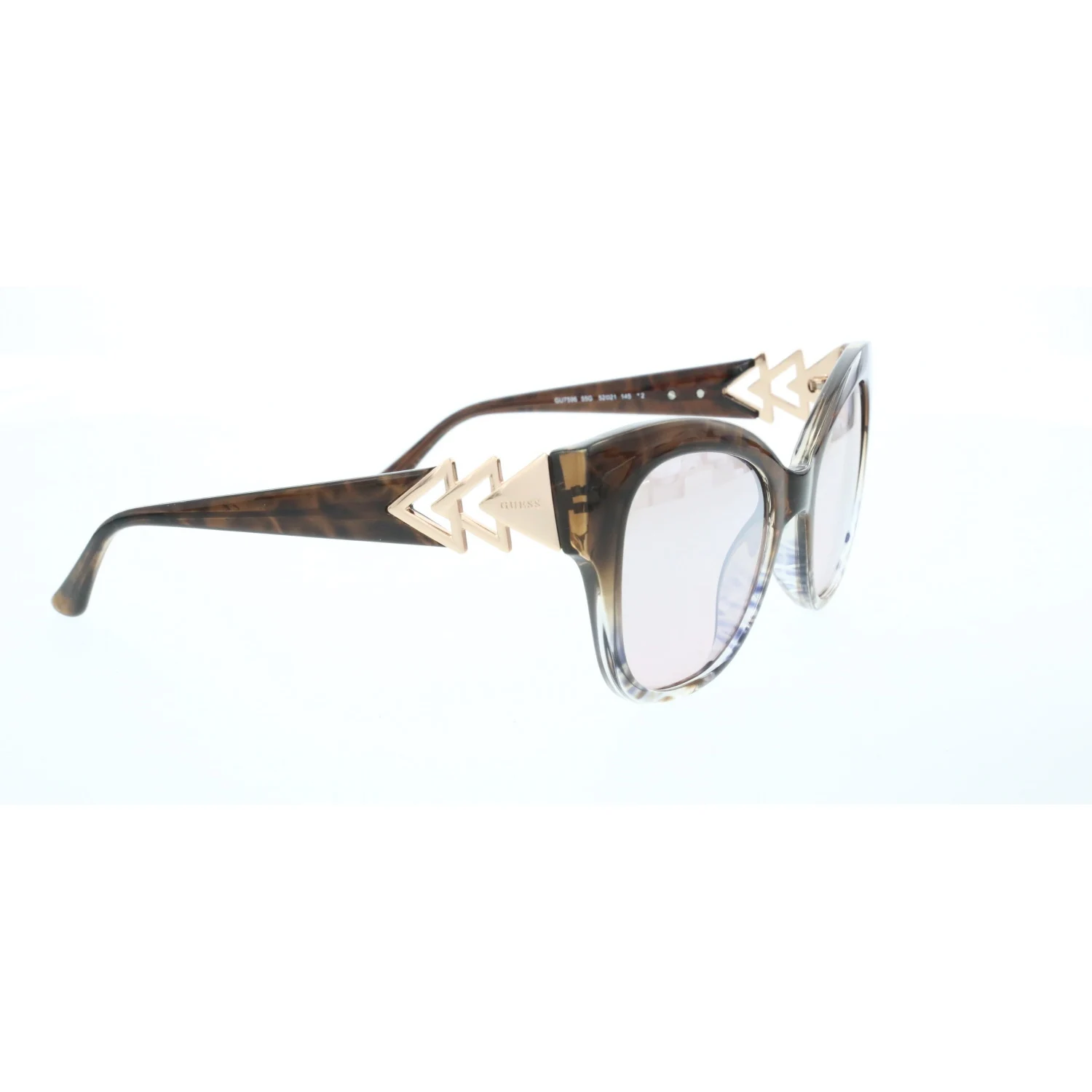 

Women's sunglasses gu 7596 55g bone Brown organic square square 52-21-145 guess