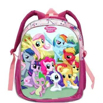 

3 Size Printed Pony School Bag for kids teenager girls Big Pupil Unicorn Studenr book bags Casual Travel bagpack day pack