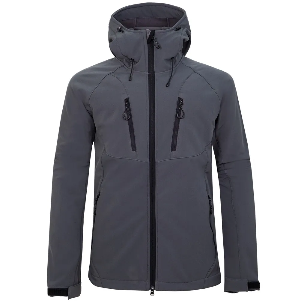 Походные куртки, одноцветные мужские осенние зимние повседневные модные водонепроницаемые теплые спортивные пальто#40