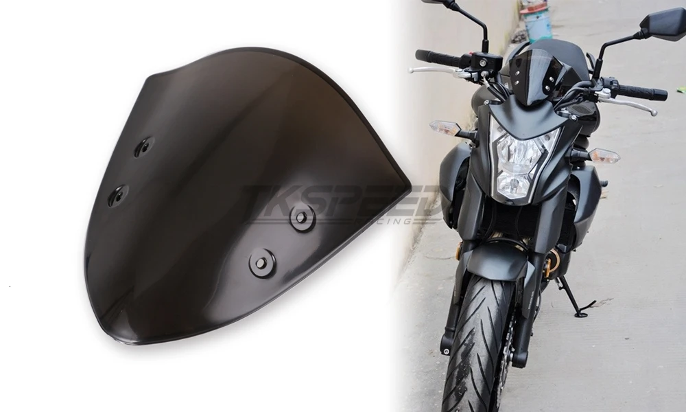 Мотоцикл Дым лобовое стекло Переднее стекло Ветер Дефлектор затвор для Kawasaki ER-6N ER6N 2012 2013