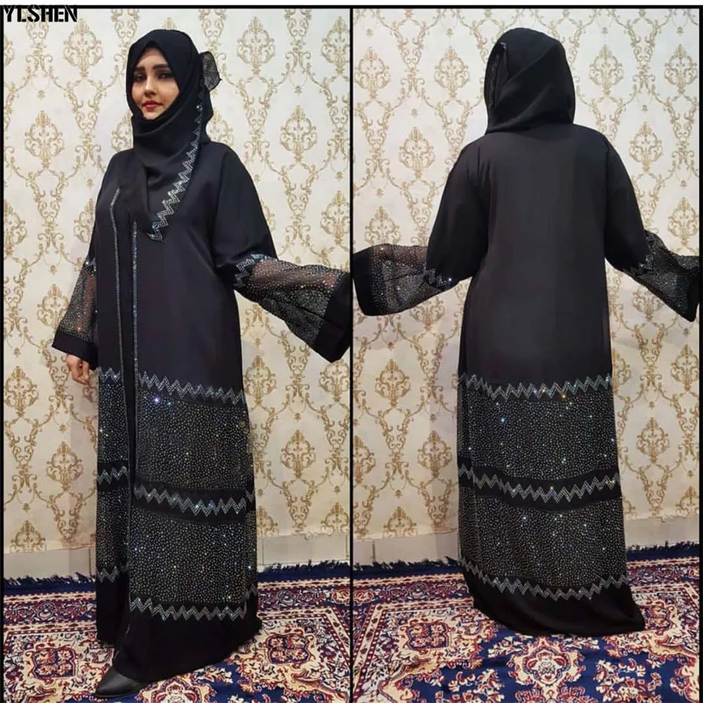 Ramadan Eid Mubarak Abaya Dubai Femme Turkish Luxury Hijab Muslim Dress African Dresses Abayas For Women Kaftan islamic Clothing 04