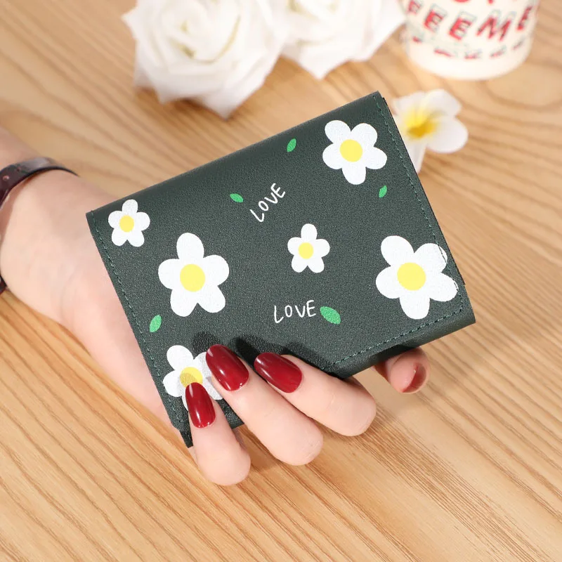 Flower Wallet Small Hasp Girl Wallet Women Cute Pu Leather Coin Purse