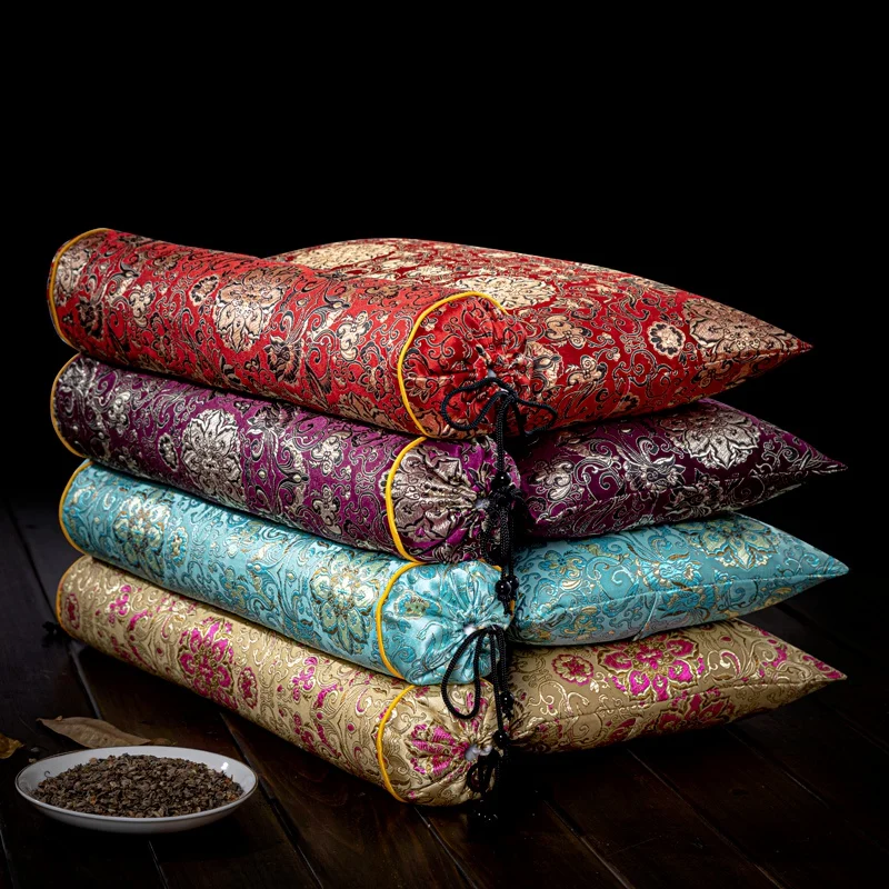 Natural buckwheat pillow neck pillow linen pillow health pillow