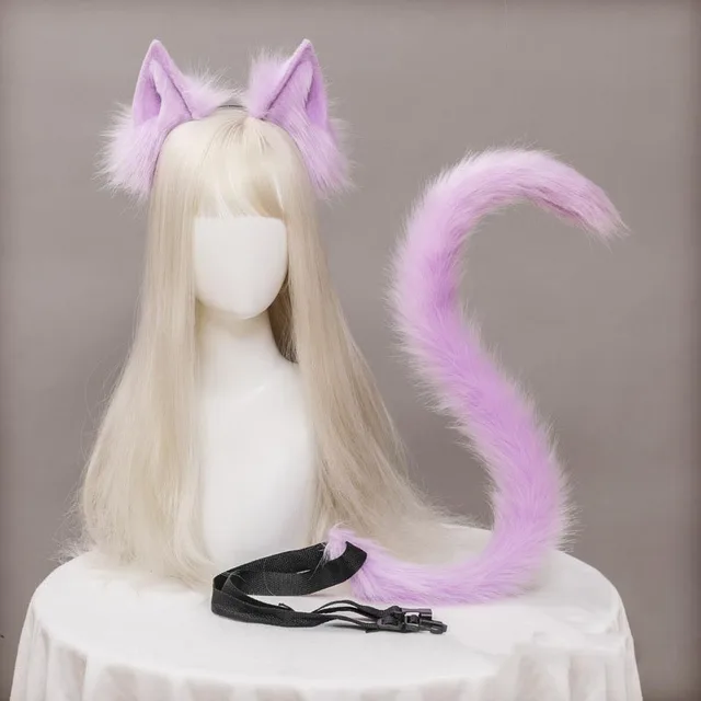 Lolita Handmade Furry Cat Ears/Tail 5