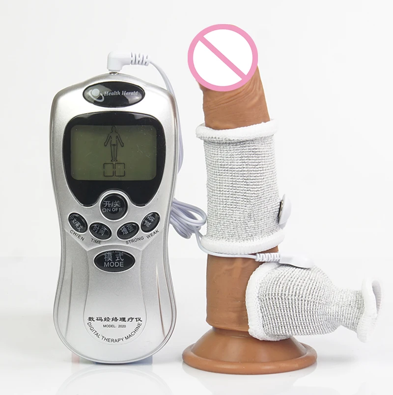 E-stim Masturbation,BDSM Sex Toys For Men,Hands-free Orgasm Electrostimulation Shock Therapy Penis Ring,Electrosex Cock Cage