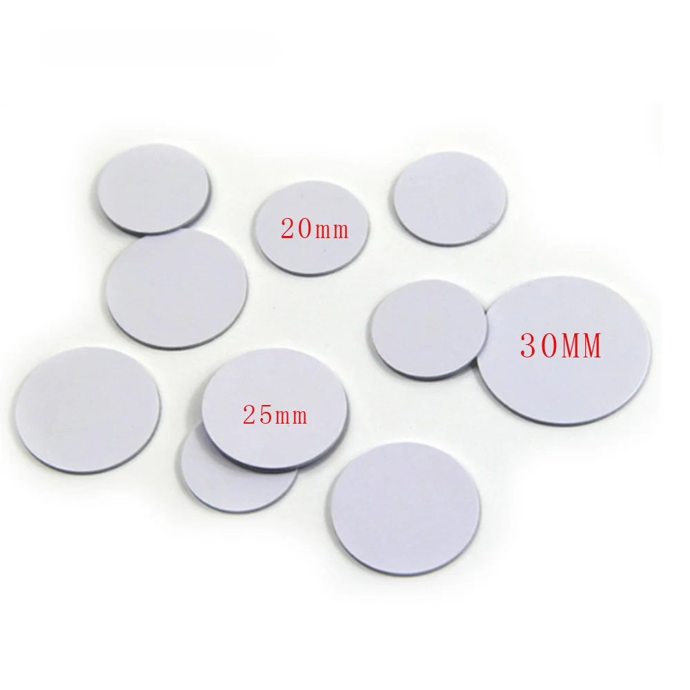 100 шт., для монет 125khz EM4100 TK4100, RFID, для монет, только для чтения, ID карты, для контроля доступа, диаметр карты 25 мм