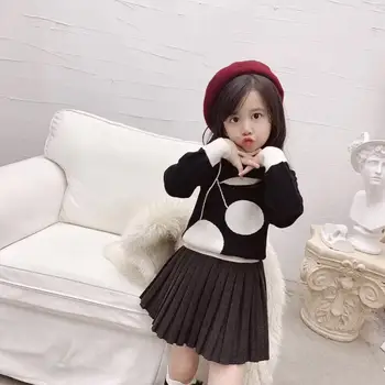 

Girl Sweater Fashion Baby Girls Sweater Cherry Pattern 2019 Spring Autumn Wool Cotton Knitting Pullover Casual Long-Sleeve Tops