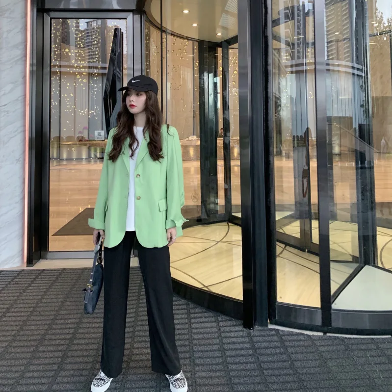 

Photo Shoot Net Price Control 5-British-Style Sense of Design Non-mainstream Casual Korean-Style Sleeves Slit Suit Jacket