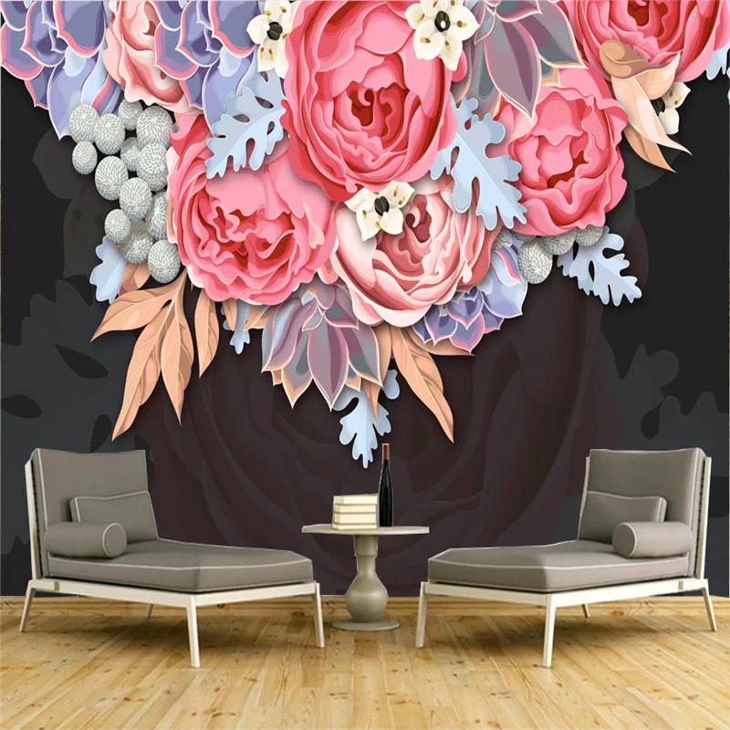 Papel де parede personalizado Фреска современный и minimalista jandim Цветочные pintado а Мао parede-материал impermeagel