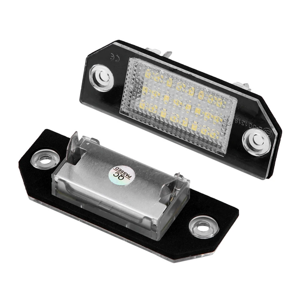 

2PCS Car number LED License Plate Lights lamp car light assembly error free tail trunk luces for Ford Focus C-MAX MK2 03-08 new
