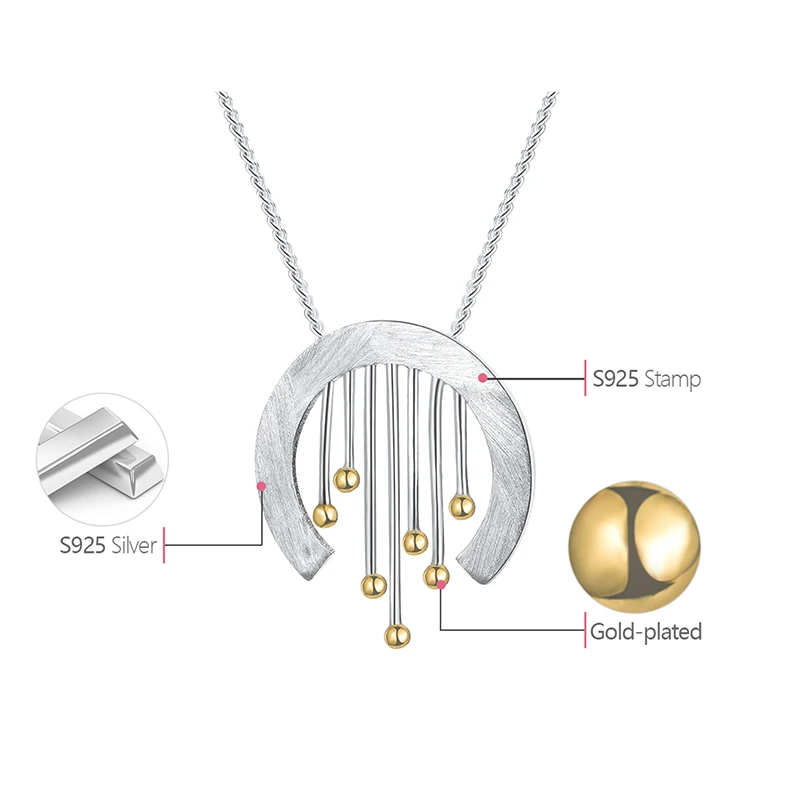 Lotus Fun Real 925 Sterling Silver Handmade Fine Jewelry Oriental Element Vintage Curtain Pendant without Necklace For Women pendant necklace silver necklace silver pendant