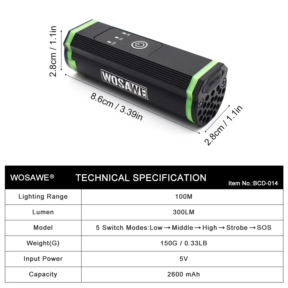 WOSAWE USB Перезаряжаемый велосипедный фонарь яркий велосипедный фонарик для езды Водонепроницаемый велосипед фары MTB передние фары для велосипеда