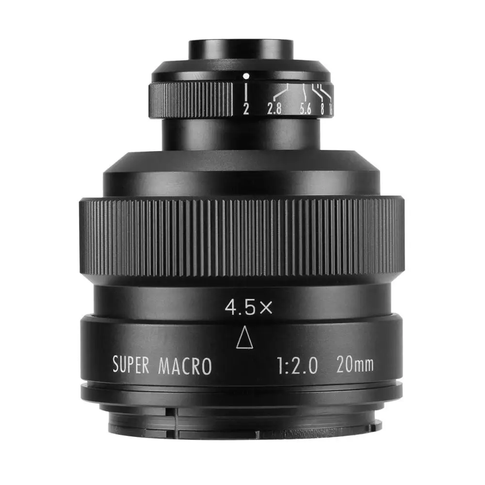 Супер макрообъектив Zhongyi Mitakon 20 мм f/2 4.5X для Canon EF EOS M Nikon F Sony E Pentax K M4/3 Fujifilm X Minolta A