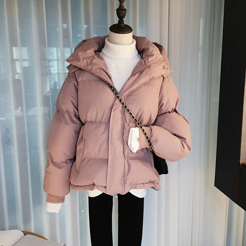 Abrigos mujer invierno парка на молнии Короткая хлопковая стеганая куртка с капюшоном теплая зимняя куртка женская однотонная зимняя куртка для женщин s R7