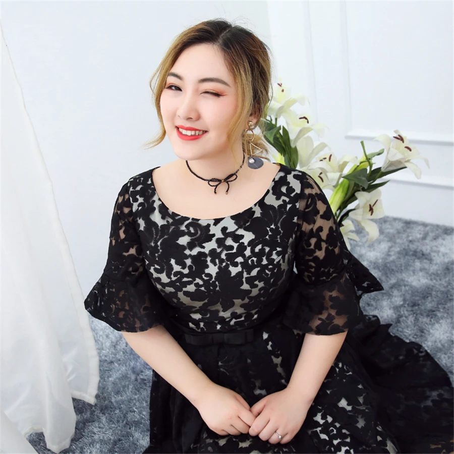 Платья для выпускного вечера длиной до колена, черные короткие платья Vestidos De Gala T292, размера плюс, платья с круглым вырезом, женские вечерние платья с рукавом до локтя для выпускного вечера